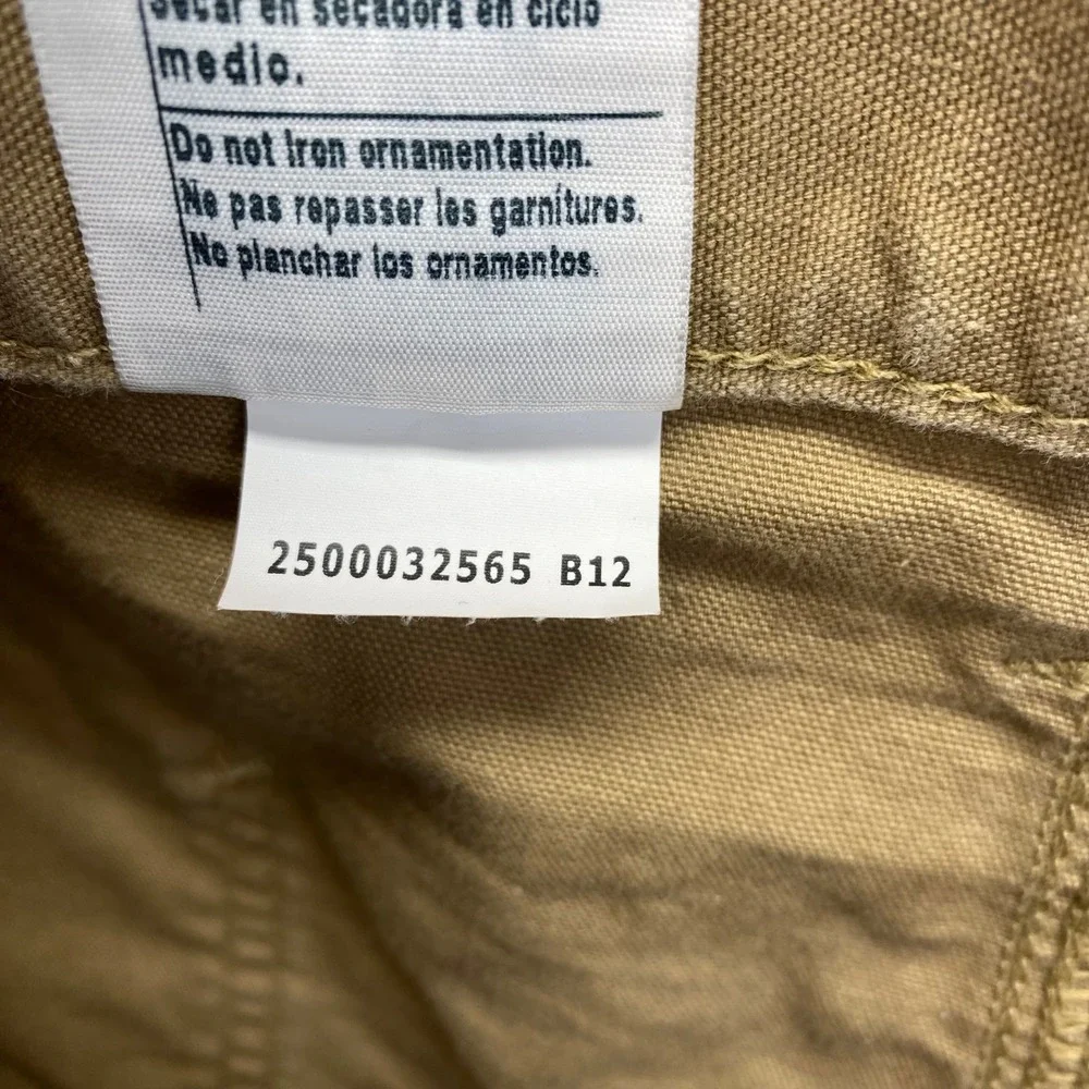 Carhartt Mens Khaki Original Fit Carpenter Shorts Size 42 Work Utility Irregular
